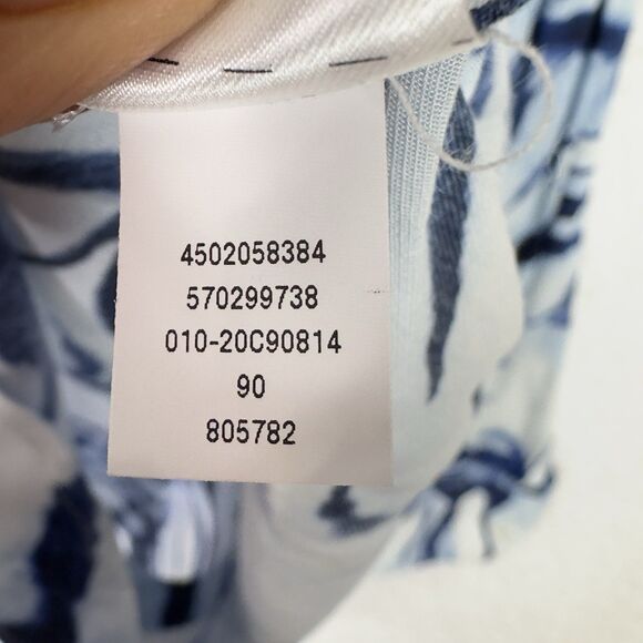 Chicos Blue Animal Print Button Down Blouse Size 3‎ (XL 16/18) Long Sleeve NWT - Picture 11 of 13